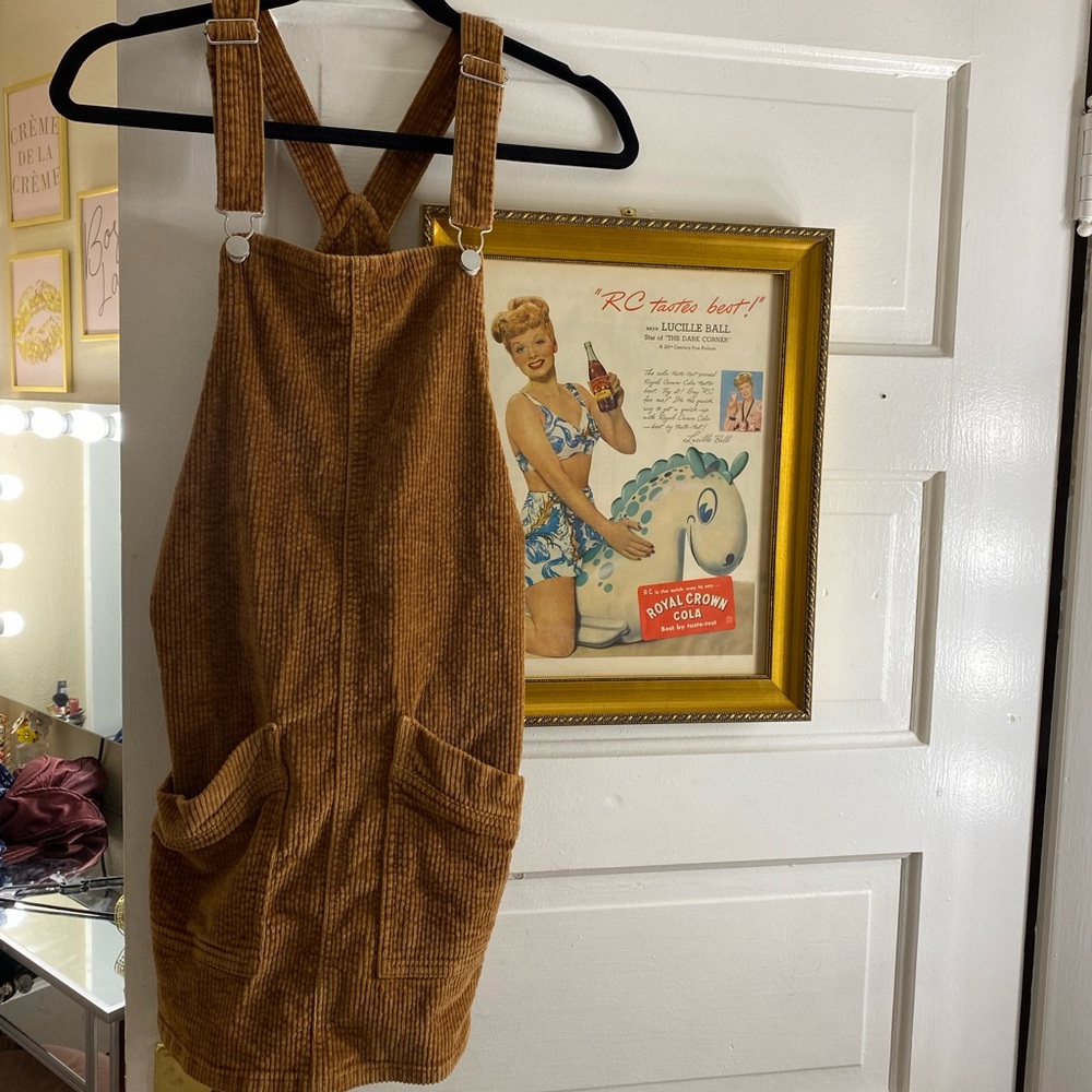 Gently worn, like new overall style corduroy dress